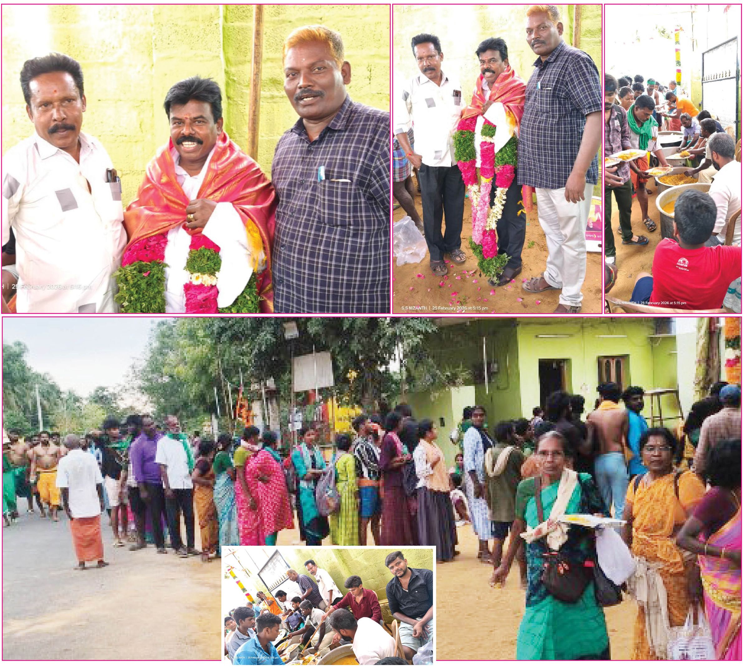 மணி நகரில் திருச்செந்தூர் மாசி திருநாளை முன்னிட்டு நடைபயண பக்தர்களுக்கு அன்னதானம்