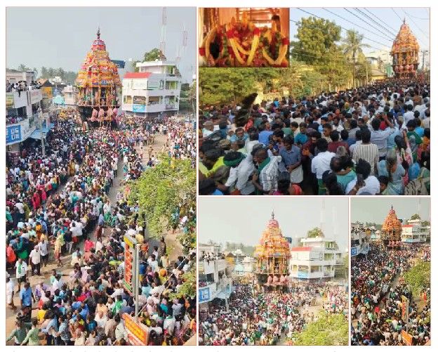 அரோகரா முழக்கத்தில் அதிர்ந்தது திருச்செந்தூர்கோலாகலமாக நடைபெற்ற மாசித்திருவிழா தேரோட்டம்!