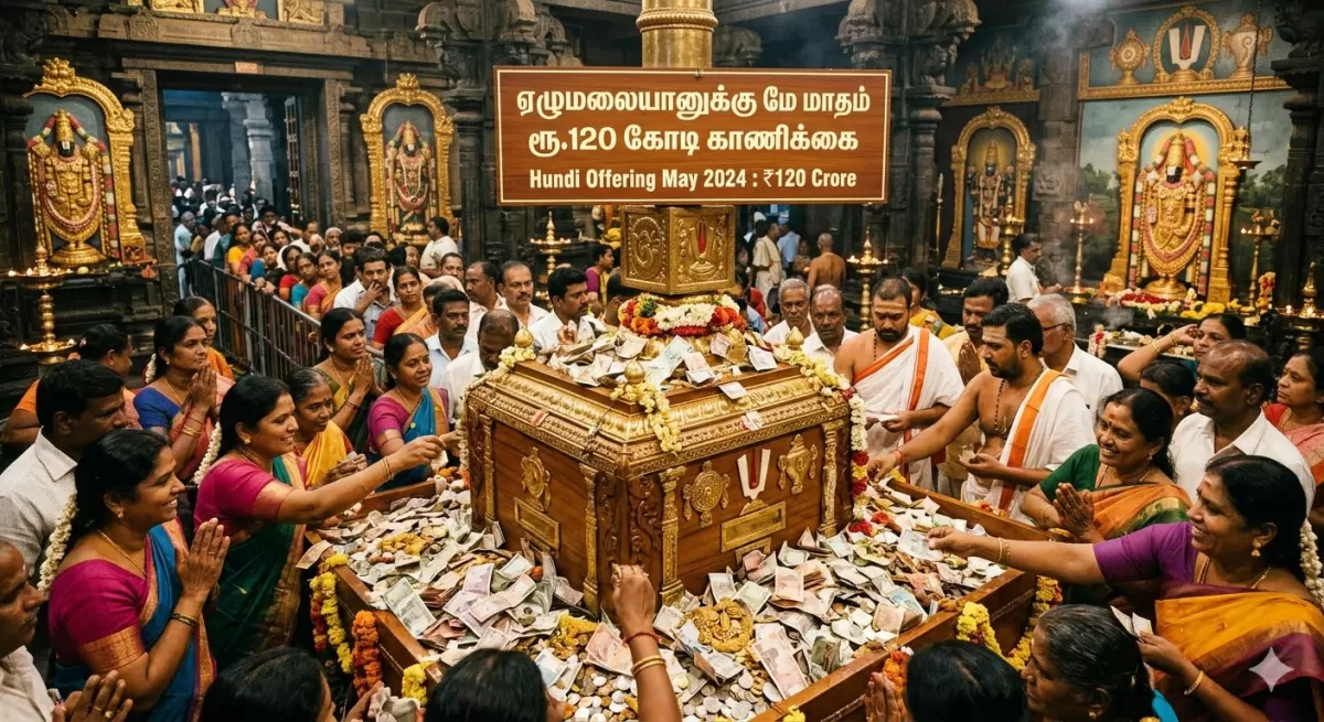 ஏழுமலையானுக்கு மே மாதம் ரூ.120 கோடி காணிக்கை